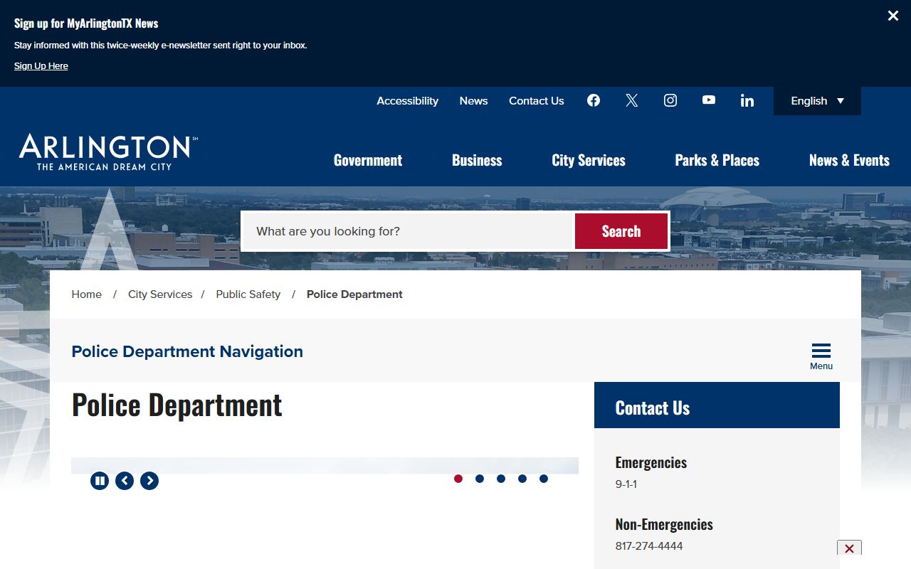 Arlington Inmate Population - Arlington Police Department Website