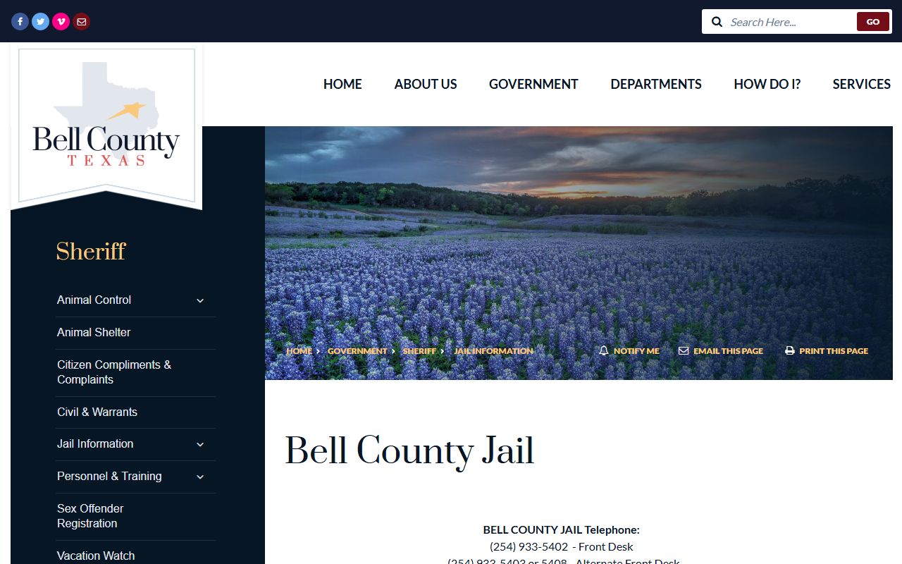 Bell County Inmate Population - Bell County Jail Information Page