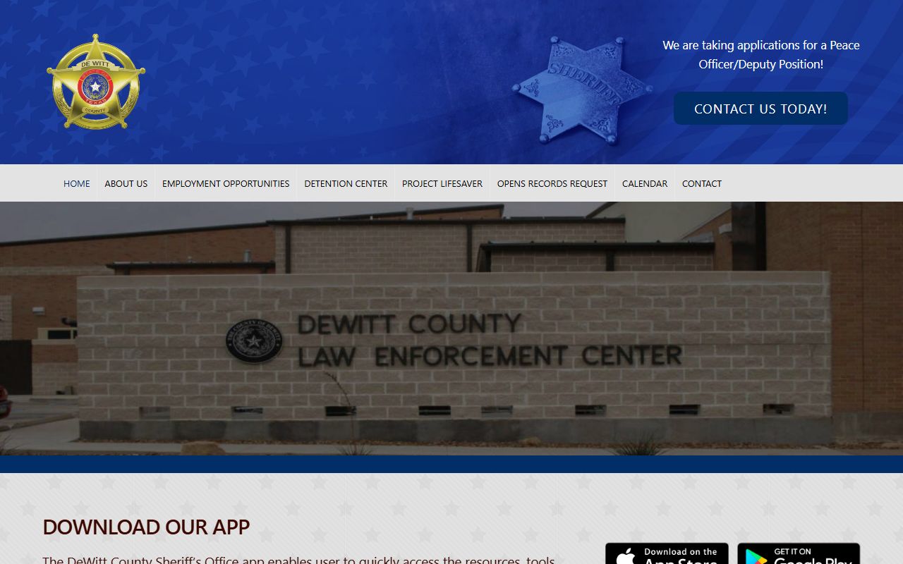 DeWitt County Inmate Population - Sheriff's Office Website