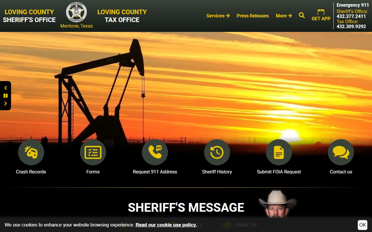 Loving County Inmate Population - Sheriff's Office Website