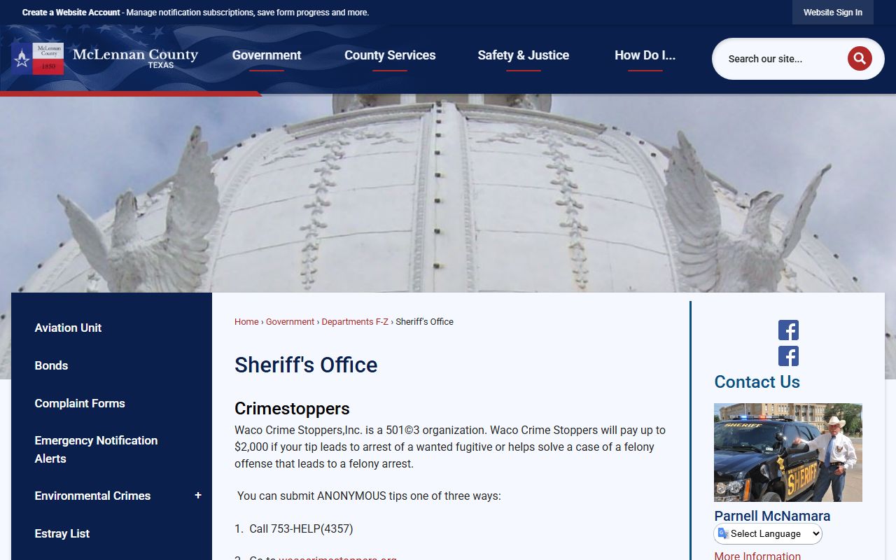 McLennan County Inmate Population - Sheriff's Office Website