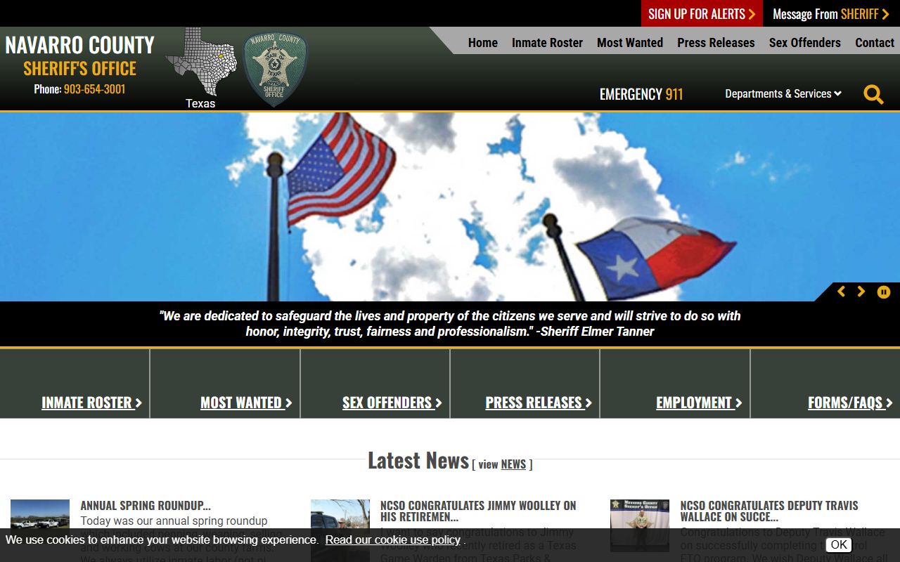 Navarro County Inmate Population - Sheriff's Office Website