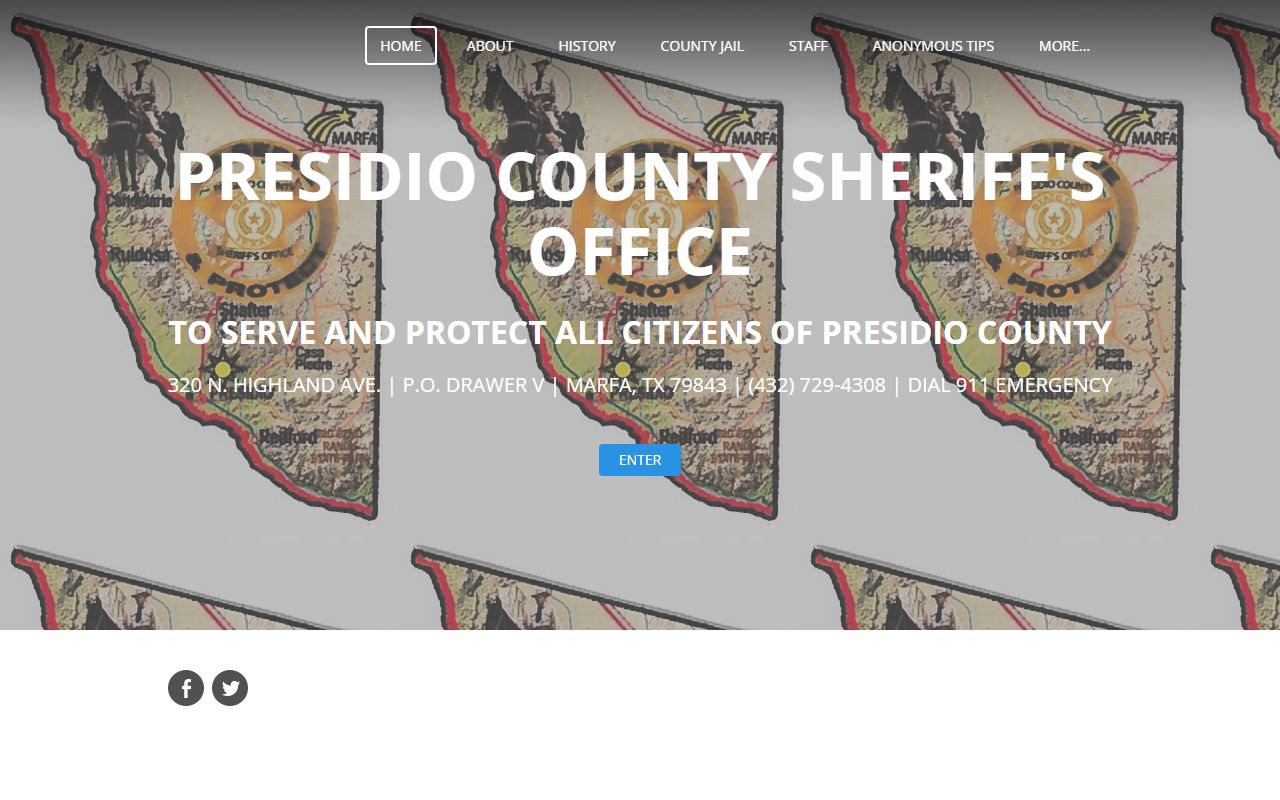 Presidio County Inmate Population - Sheriff's Office Official Website