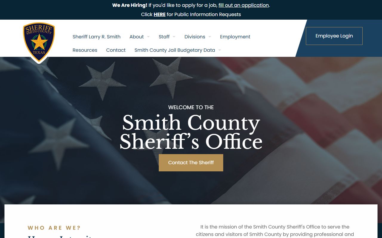 Smith County Inmate Population - Sheriff's Office Website