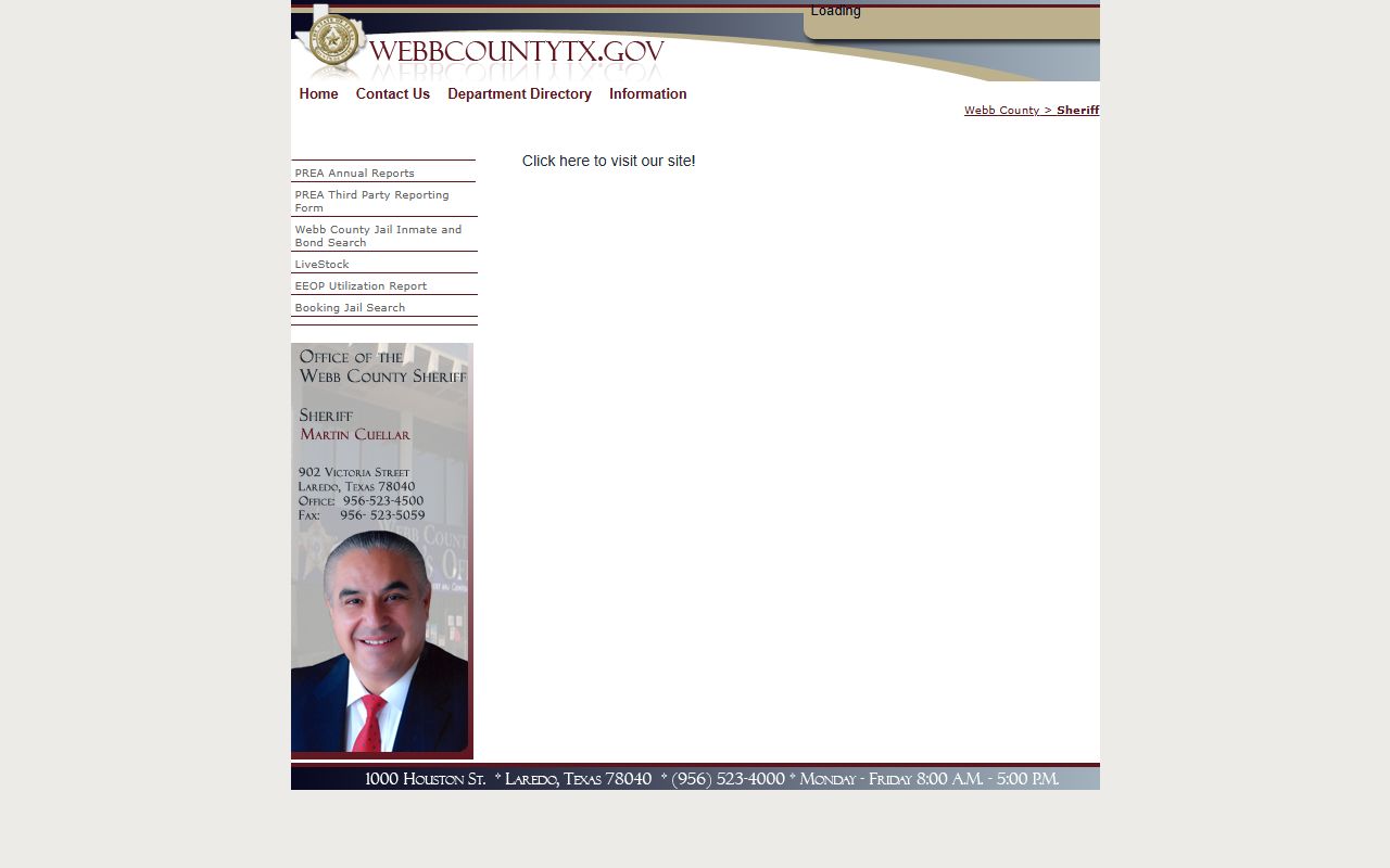 Webb County Inmate Population - Sheriff's Office Website