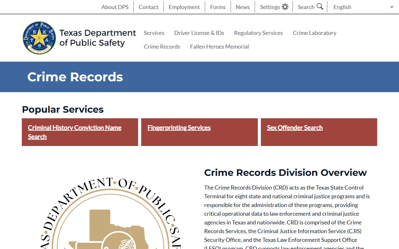 Texas Inmate Population - DPS Crime Records Service
