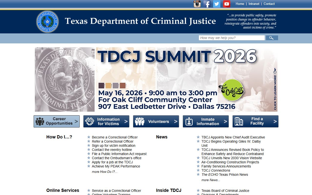 Texas Inmate Population - TDCJ Main Website